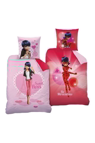 $Parure de couette Ladybug Miraculous - Rouge et rose