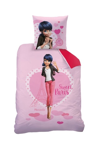 $Parure de couette Ladybug Miraculous - Rouge et rose