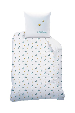 $Parure de couette Le Petit Prince en coton 115 fils/cm² - Blanc