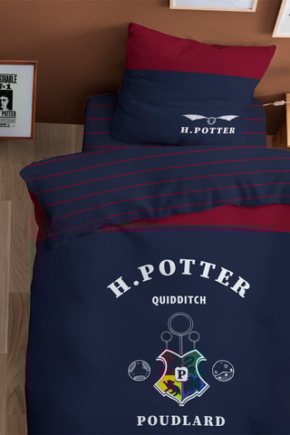 $Parure de couette Harry Potter - Bleu marine et bordeaux