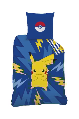 $Parure de couette en coton 115 fils/cm² Pokémon Spike - Bleu