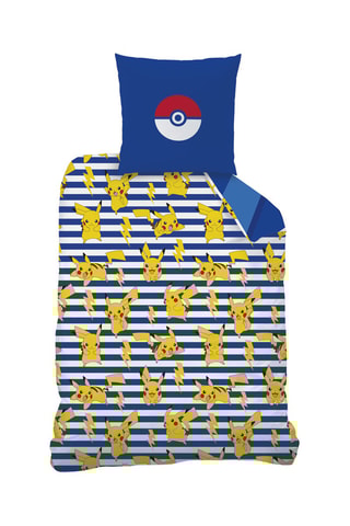 $Parure de couette en coton 115 fils/cm² Pokémon Spike - Bleu