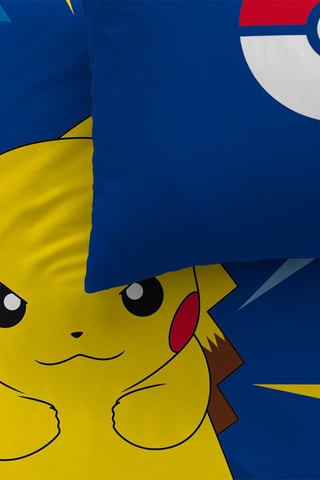 $Parure de couette en coton 115 fils/cm² Pokémon Spike - Bleu