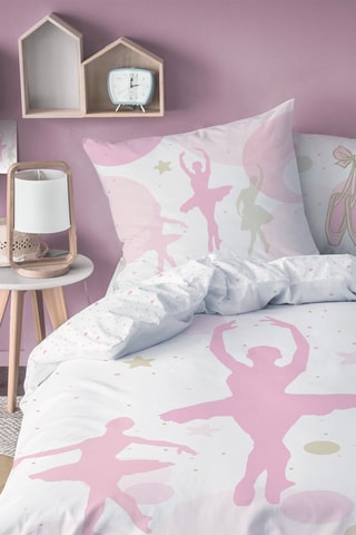 $Parure de couette enfant - Rose et blanc