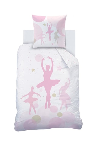 $Parure de couette enfant - Rose et blanc