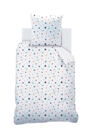 $Parure de couette en coton 57 fils/cm² Sweet dreams - Blanc et gris