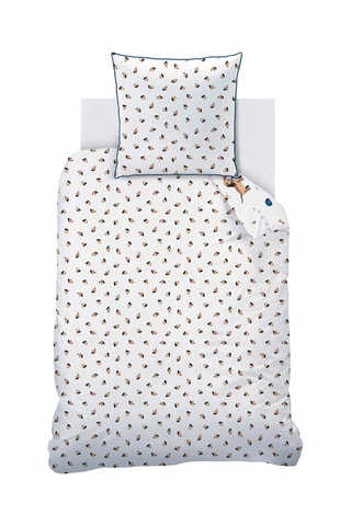 $Parure de couette Waf Waf en coton 115 fils/cm² - Blanc