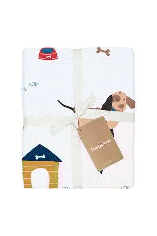 $Parure de couette Waf Waf en coton 115 fils/cm² - Blanc
