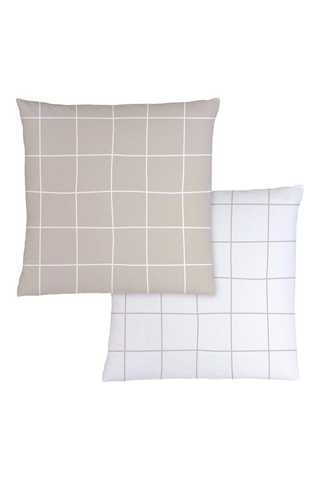 $Parure de couette minimaliste - Greige et blanc