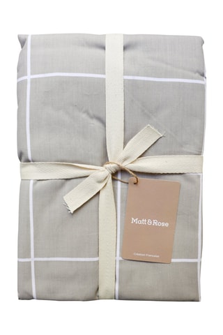 $Parure de couette minimaliste - Greige et blanc