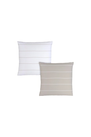 $Parure de couette minimaliste - Greige et blanc