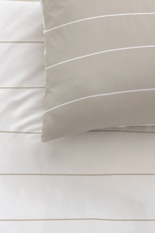 $Parure de couette minimaliste - Greige et blanc