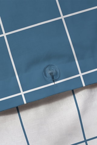 $Parure de couette minimaliste - Bleu et blanc