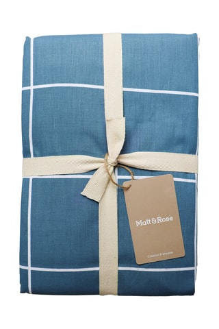 $Parure de couette minimaliste - Bleu et blanc