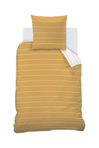 $Parure de couette minimaliste - Caramel et blanc