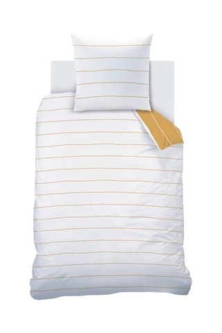 $Parure de couette minimaliste - Caramel et blanc