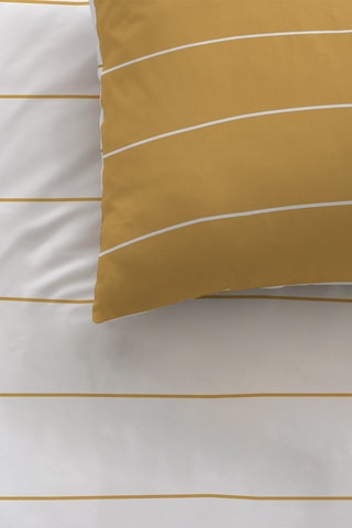 $Parure de couette minimaliste - Caramel et blanc