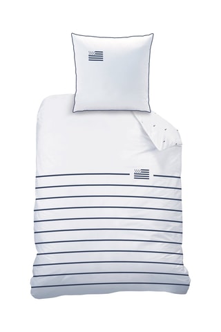 $Parure de couette en coton 115 fils/cm² Gwenn Ha Du - Blanc et noir