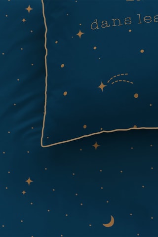 $Parure de couette 115 fils/cm² -  Bleu