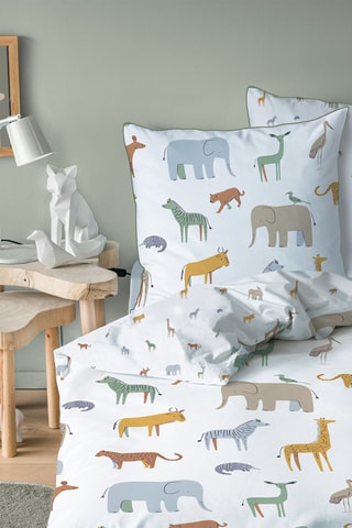$Parure de couette en coton Kenya - Blanc