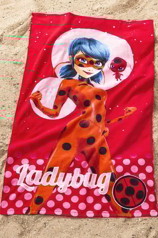 $Drap de plage Ladybug Miraculous Supergirl - Rose - 70 x 120 cm