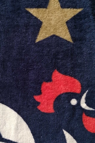 $Drap de bain FFF - 75 x 150 cm - Bleu