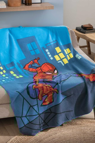 $Plaid Spider-Man Avengers Marvel - Bleu et rouge - 110 x 140 cm
