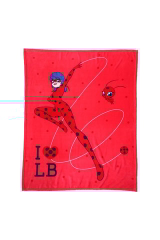 $Plaid Ladybug Miraculous - Rouge - 125 x 150 cm