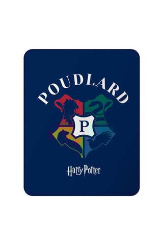 $Plaid Harry Potter - Bleu et blanc - 110 x 140 cm