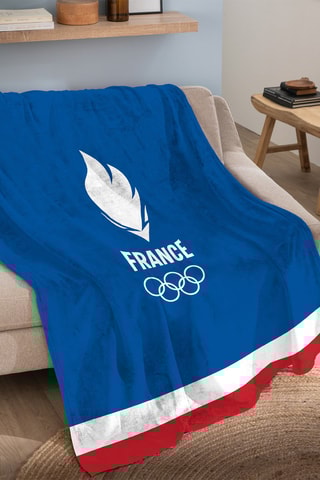 $Plaid Paris 2024 - Bleu - 125 x 150 cm
