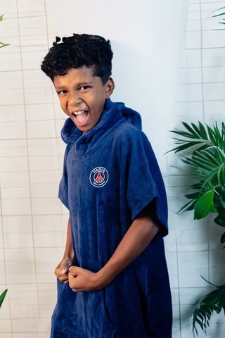 $Poncho de bain PSG - Bleu marine