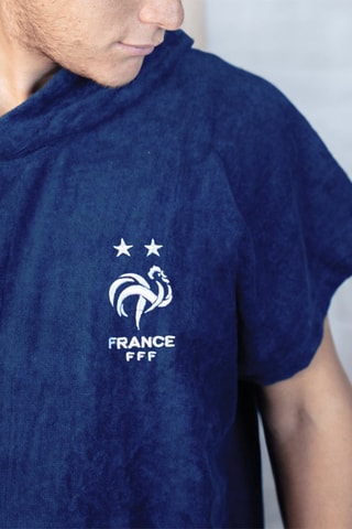 $Poncho de bain FFF - Bleu