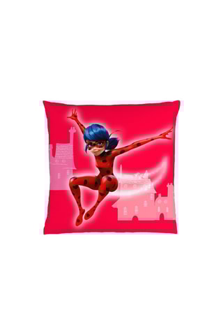 $Coussin Ladybug Miraculous - Rouge et rose - 40 x 40 cm