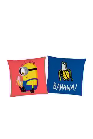 $Coussin  Les Minions - Bleu et corail - 40 x 40 cm