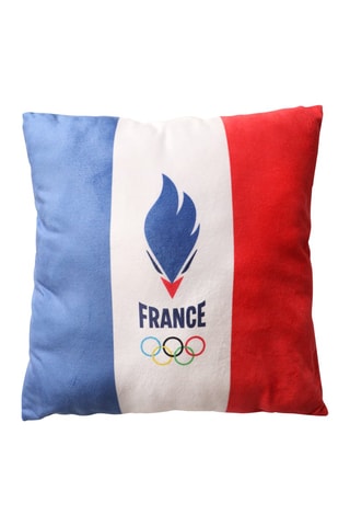 $Coussin Paris 2024 - Bleu et blanc - 40 x 40 cm