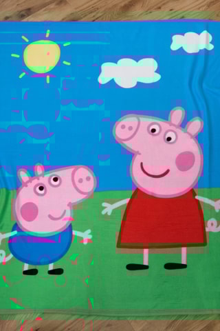 $Plaid Peppa Pig - Bleu - 130 x 160 cm