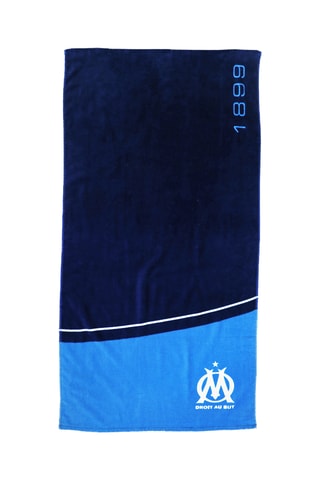 $Drap de bain OM - Bleu et blanc - 75 x 150 cm