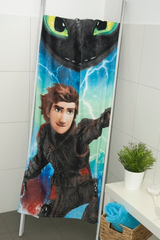 $Drap de bain Dragons - Bleu - 75 x 150 cm