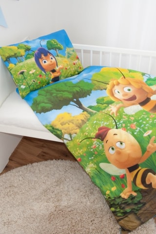 $Parure de lit réversible Maya l'abeille - Bleu