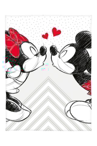 $Plaid Mickey et Minnie Disney - Blanc - 150 x 200 cm