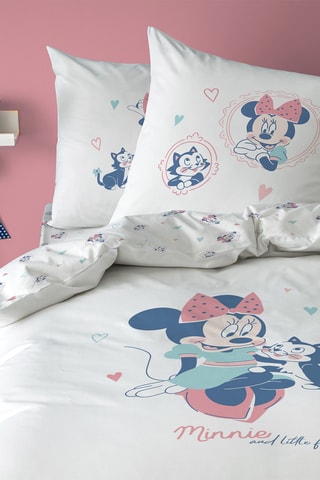 $Parure de lit réversible Minnie Disney - Blanc