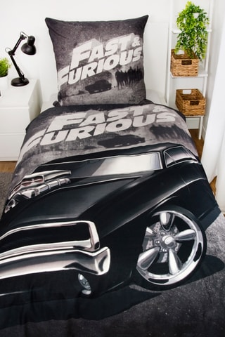 $Parure de lit réversible Fast and Furious - Gris