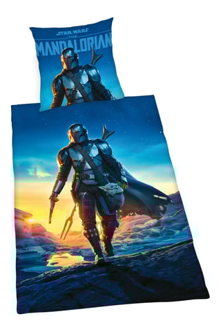 $Parure de lit réversible The Mandalorian Star Wars - Bleu