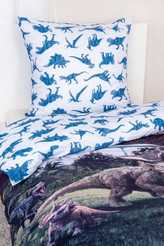 $Parure de lit réversible Jurassic World - Bleu