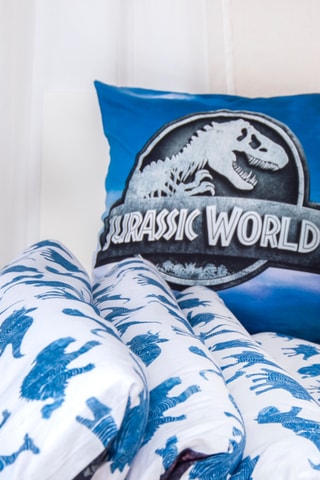 $Parure de lit réversible Jurassic World - Bleu