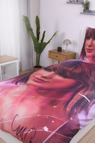 $Parure de lit réversible Taylor Swift - Mauve
