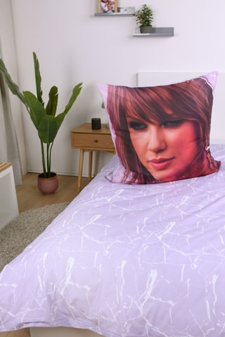 $Parure de lit réversible Taylor Swift - Mauve
