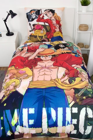 $Parure de lit réversible One Piece - Bleu