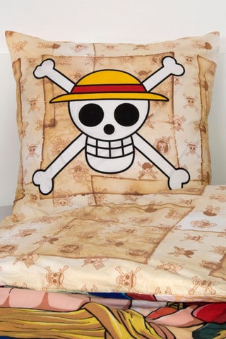 $Parure de lit réversible One Piece - Bleu
