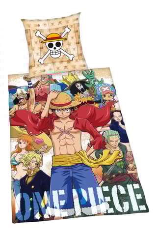 $Parure de lit réversible One Piece - Bleu